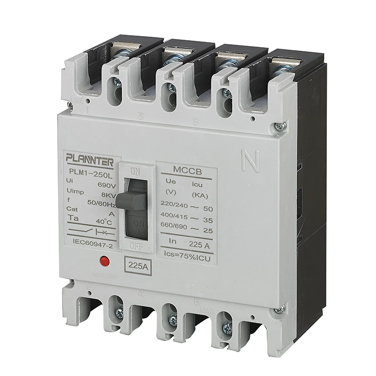 AC 4 قطب مولڈ کیس سرکٹ بریکر 225A